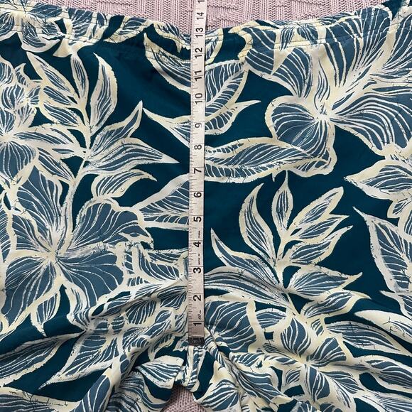 Pacific Scene green Hawaiian print swim shorts size L - Picture 7 of 8